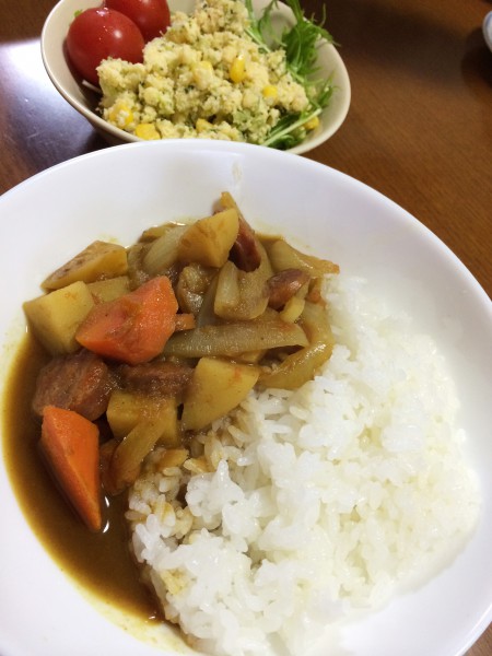 具沢山のさらさらソーセージカレー